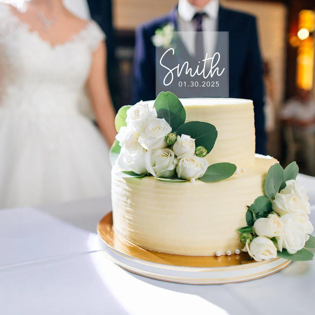 Custom Modern Square Acrylic Cake Topper Collection