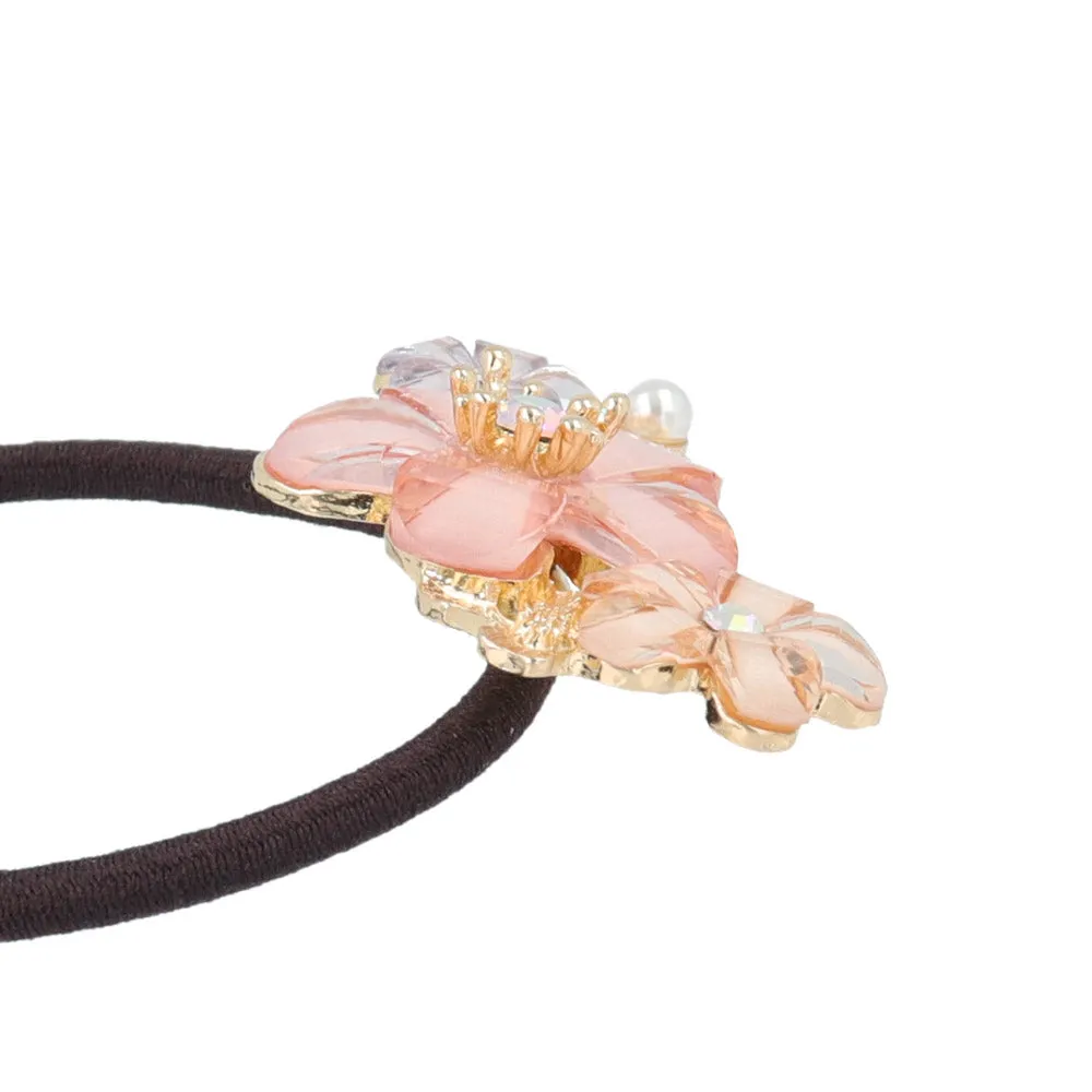 Faceted Flower Hair Tie