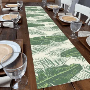 Lanai Table Runner | Green - Premium Vinyl Mat