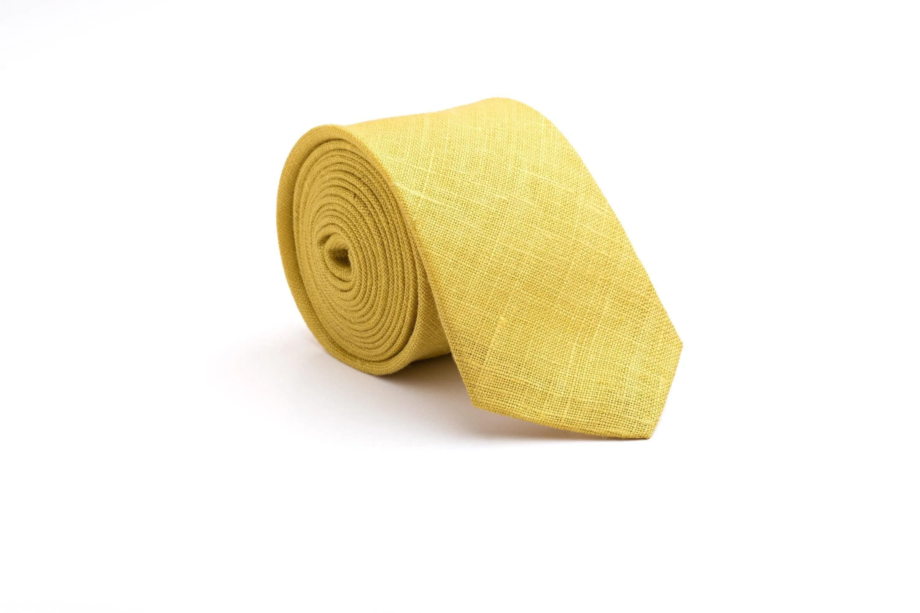 Mustard Mens Neckties for Groomsmen Gift - Stylish Groomsmen Necktie Collection