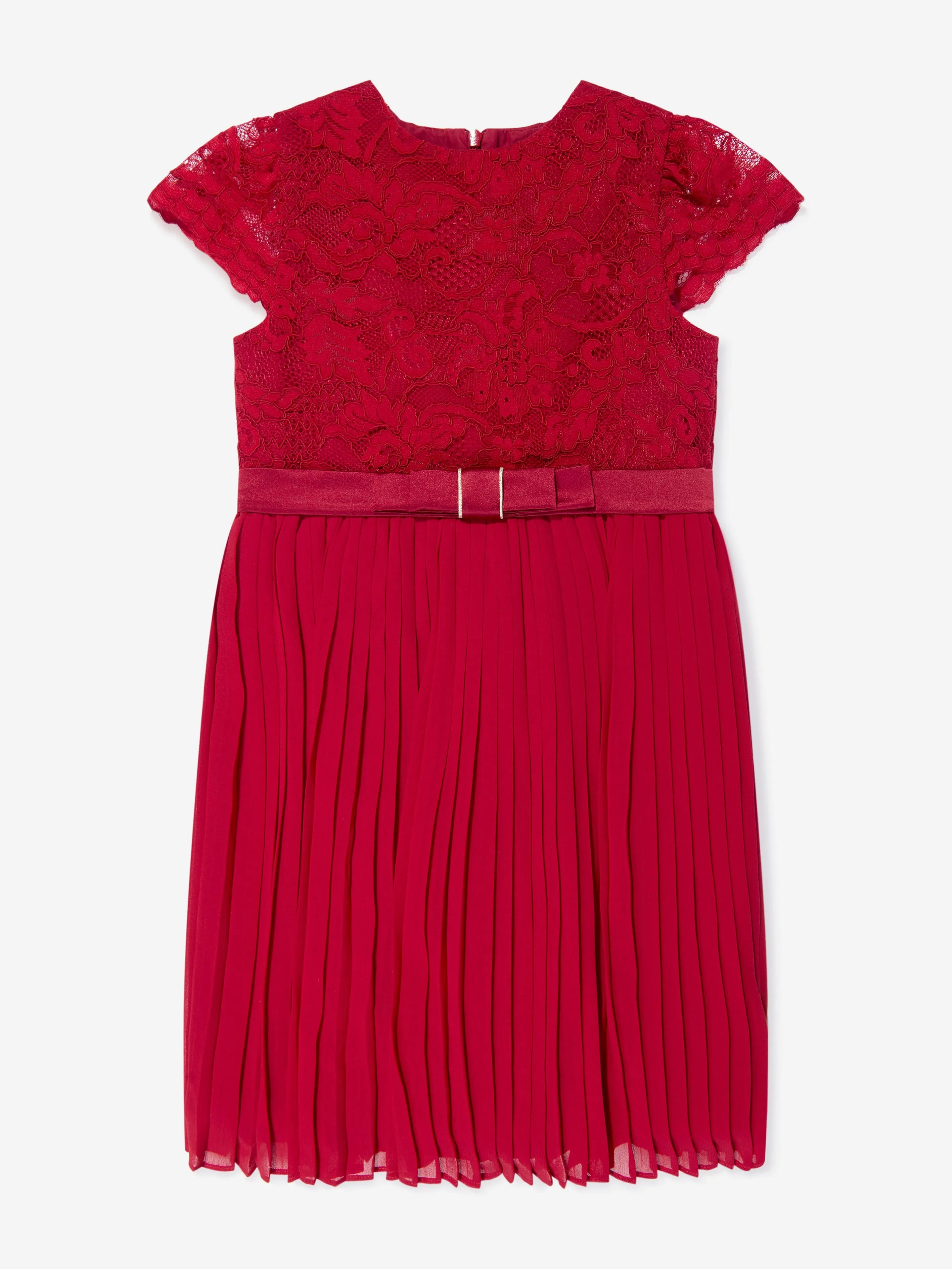 Patachou Girls Lace Dress in Red