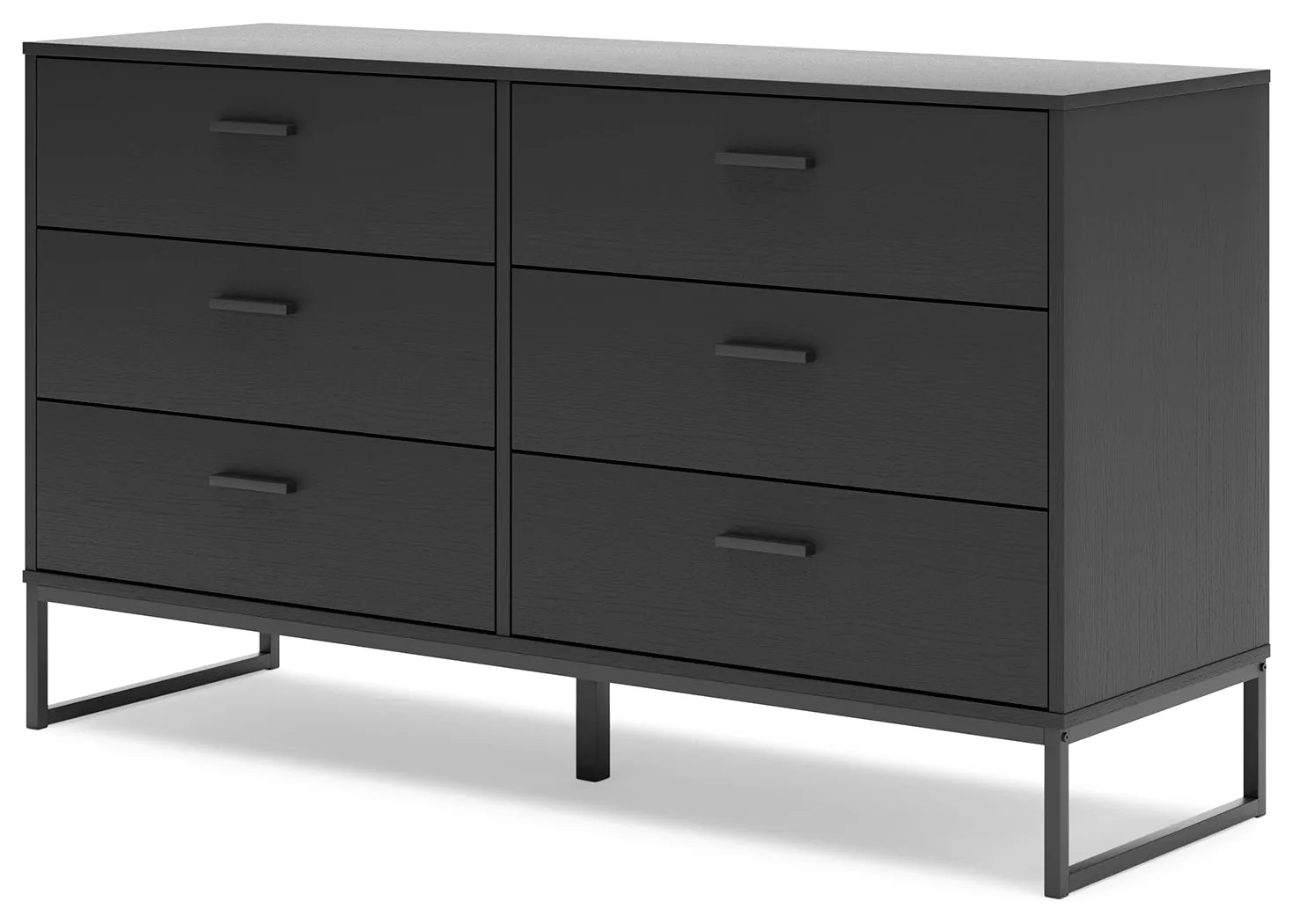 Socalle Queen Panel Headboard with Dresser, Chest and 2 Nightstands in Black